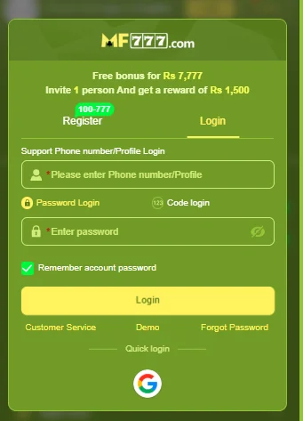 Mf777 Game login